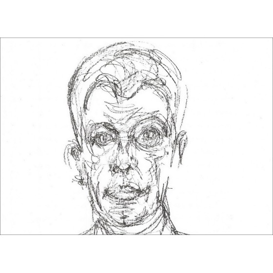 Alberto Giacometti - Lithoh "Portret van de mens 02" 38x28cm - 1961 - Originele editie MAEGHT