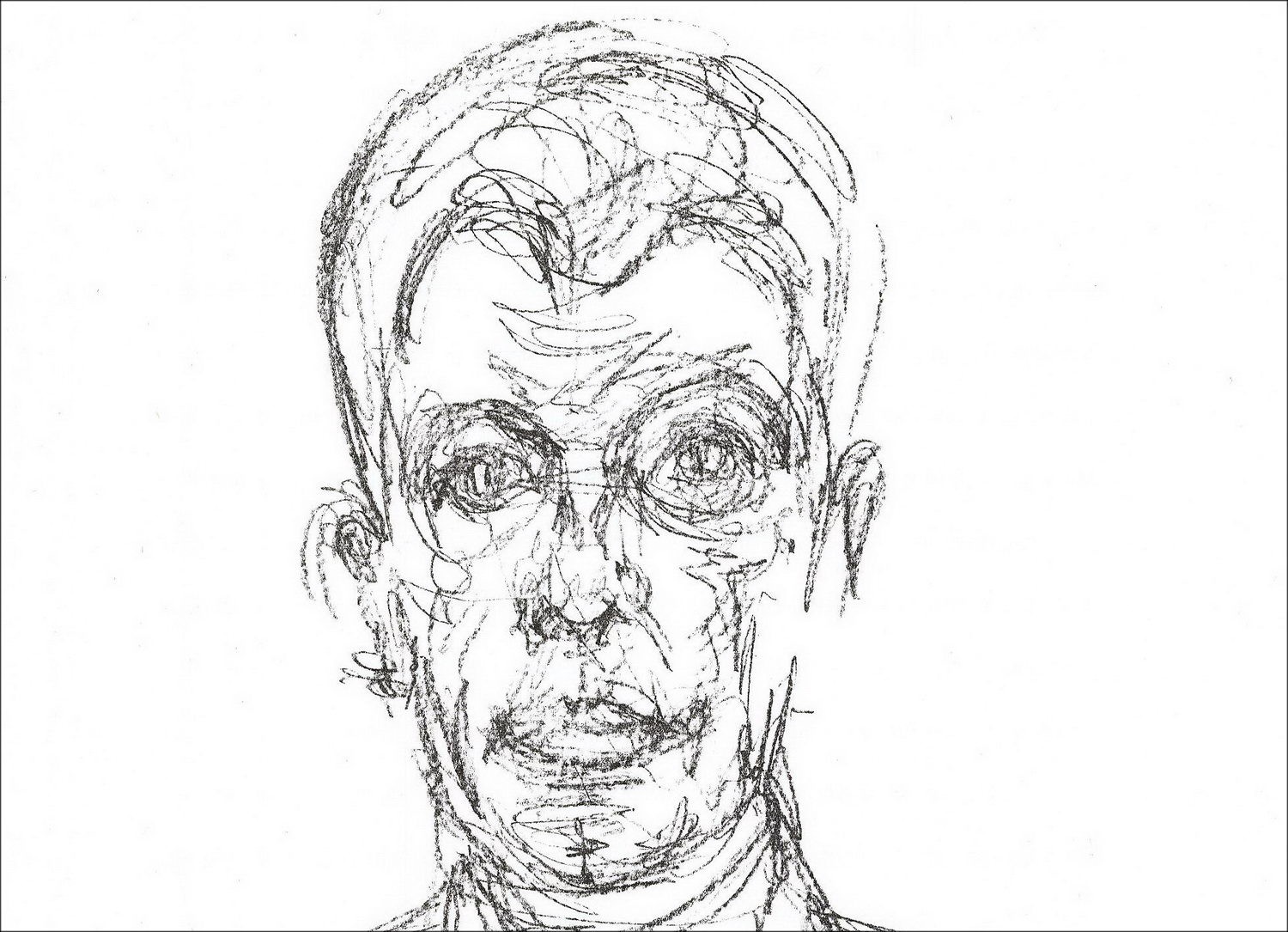 Alberto GIACOMETTI - Litografía "Portrait d'homme 02" 38x28cm - 1961 - Edición original Maeght