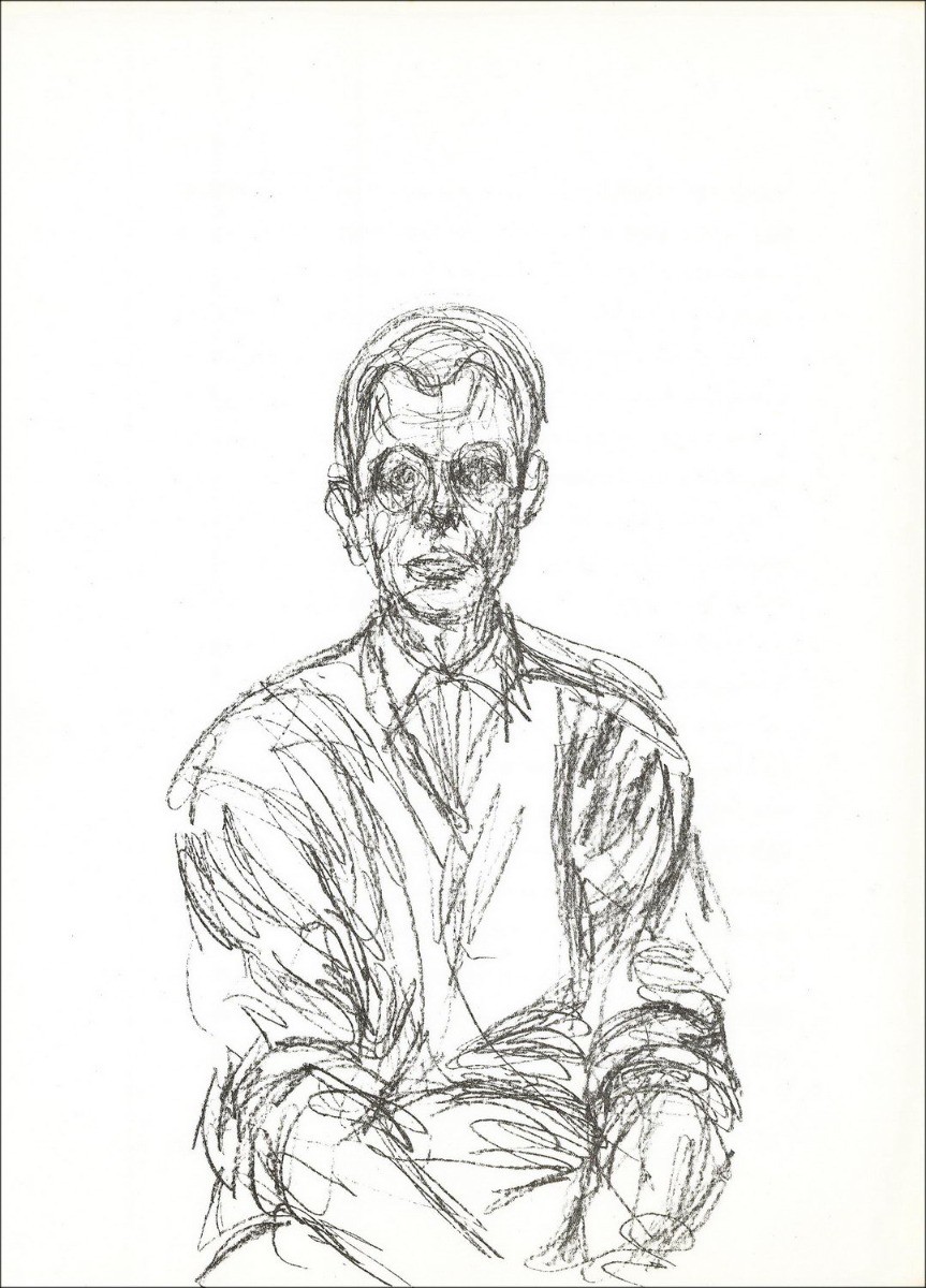 Alberto Giacometti - Litografia "Ritratto di uomo 03" 38x28cm