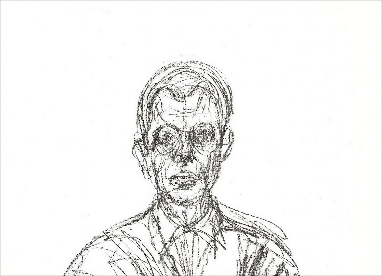Alberto GIACOMETTI - Lithographie "Portrait d'homme 03" 38x28cm