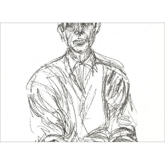 Alberto GIACOMETTI - Lithographie "Portrait d'homme 03" 38x28cm