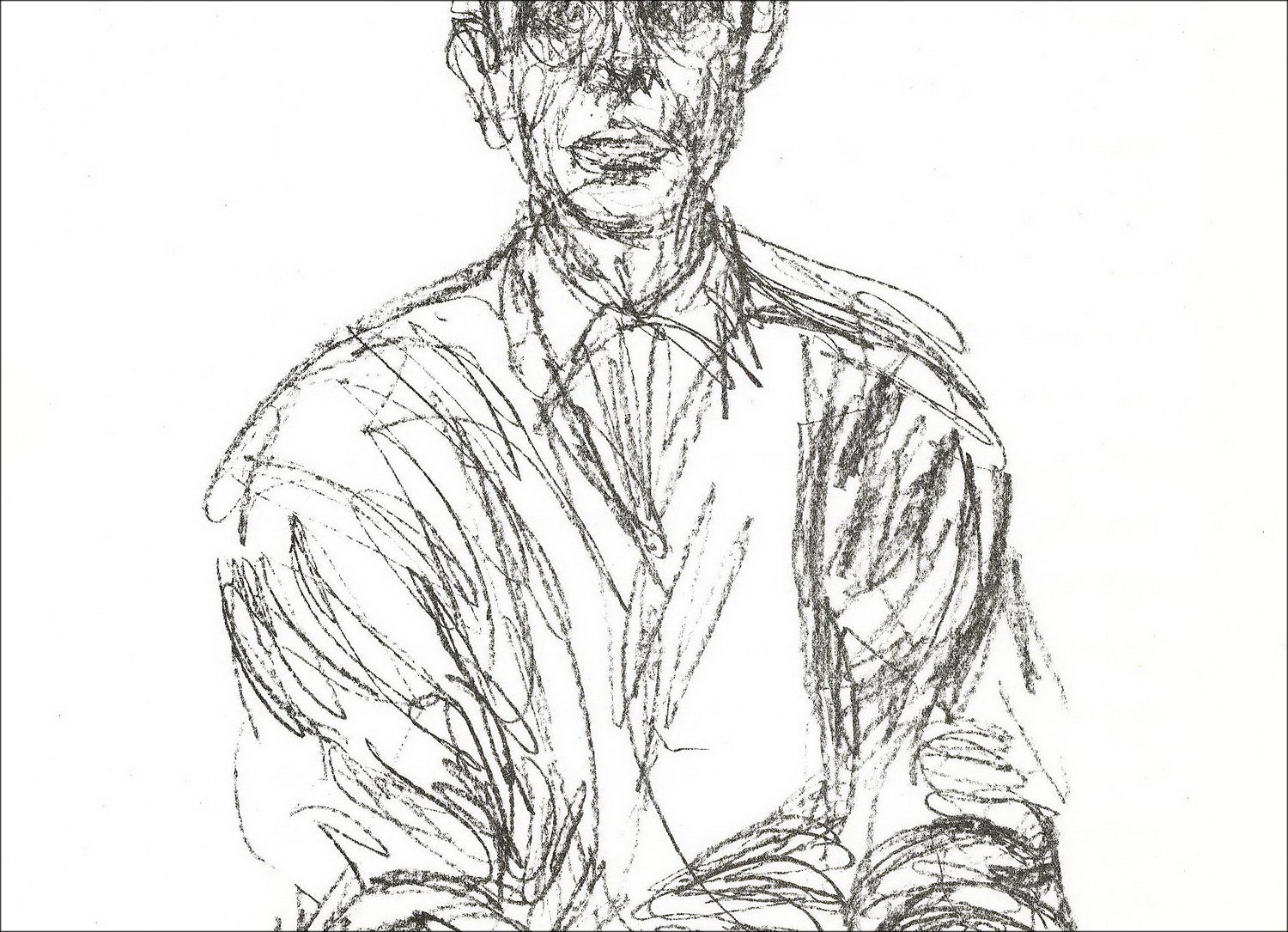 Alberto Giacometti - Litografia "Ritratto di uomo 03" 38x28cm