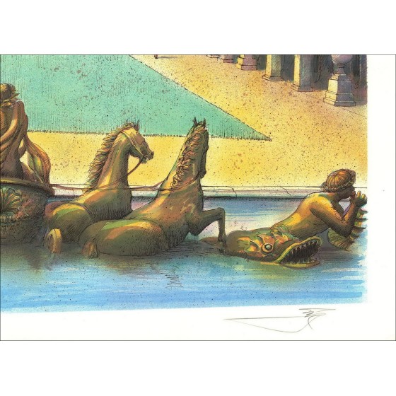 Rolf RAFFLEWSKI - Litografia originale "Palazzo di Versailles, il bacino Apollo" 54x75cm