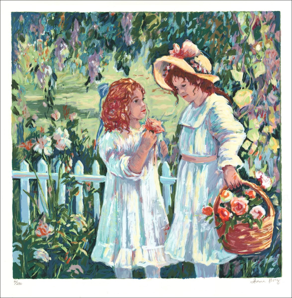 Füllstoffe mit Blumen - Original-Lithographie nummeriert und unterzeichnet in Bleistift des Künstlers - Budgetbereich, kleiner P