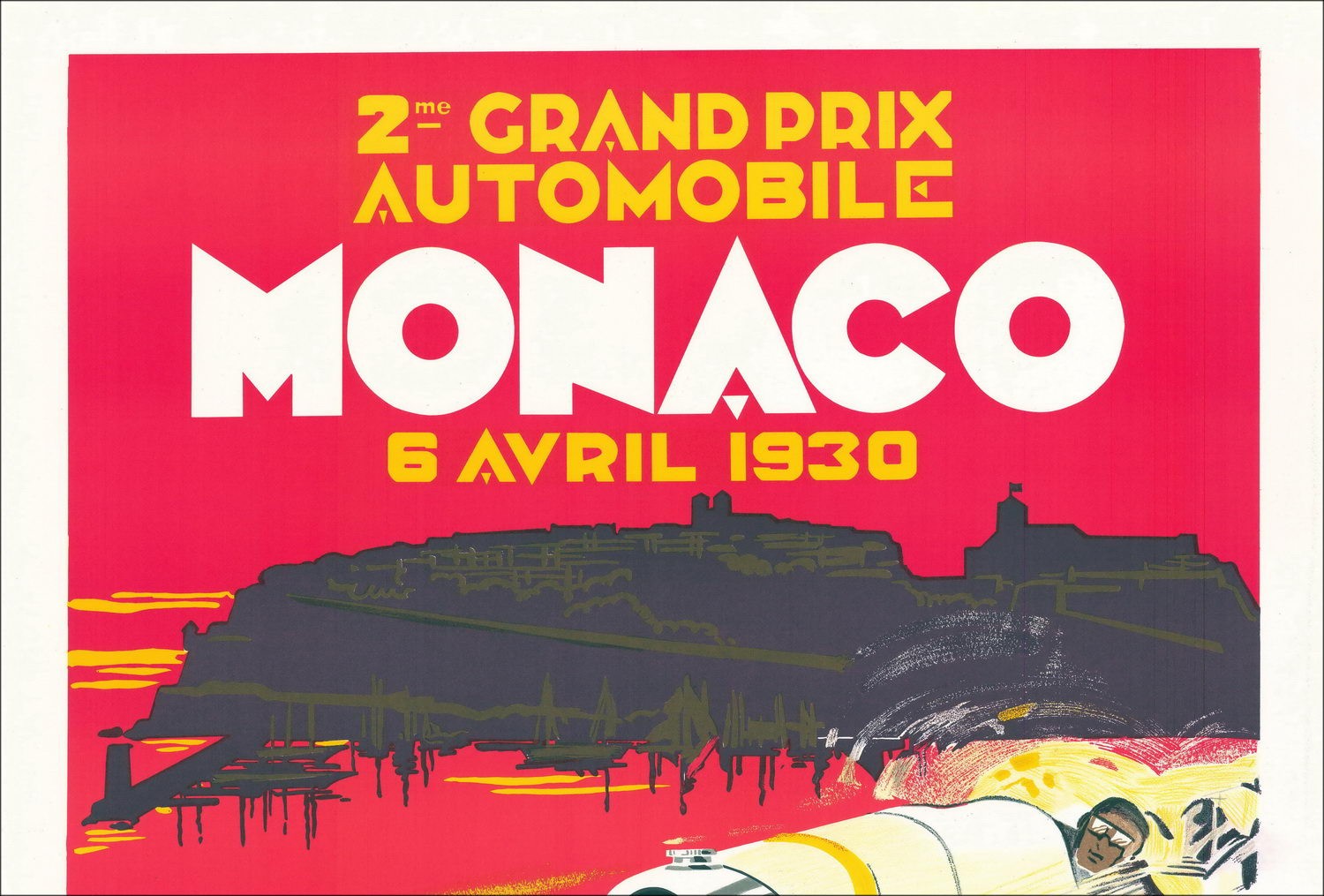 Robert Falcucci - Litografia "Grand Prix Monaco 1930" 100x68cm
