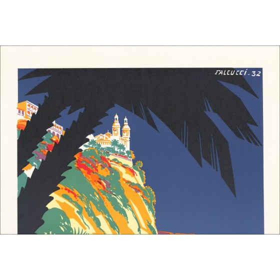 Robert Falcucci - Lithoschroef "Grand Prix Monaco Automobile 1932" 100x68cm