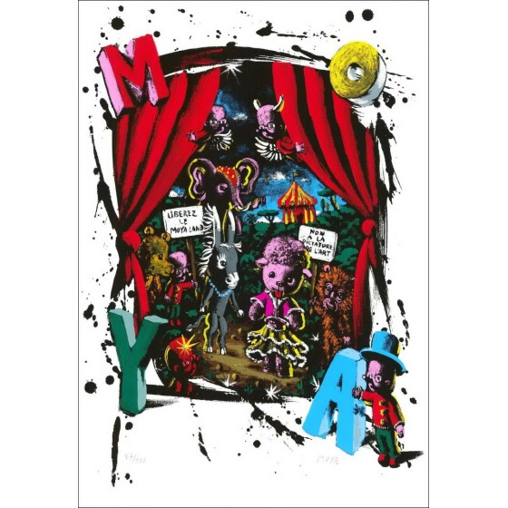 Patrick Moya - Stampa originale "MOYA Land" 72x50cm