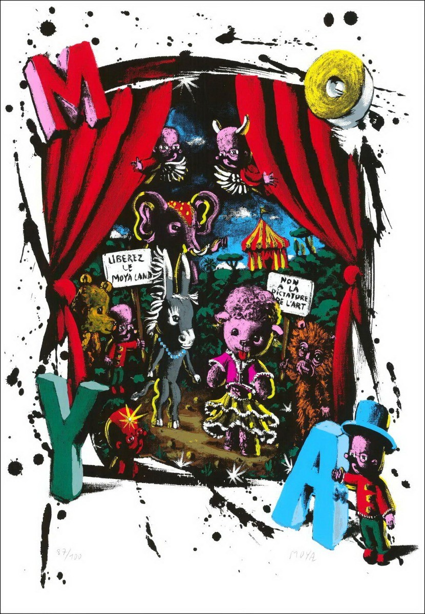 Patrick Moya - Stampa originale "MOYA Land" 72x50cm