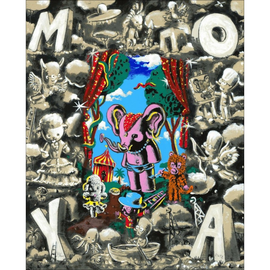 Patrick Moya - Original-Siebdruck "Moya World" 72x60cm