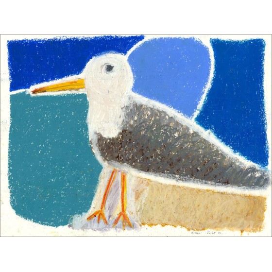 Jérôme Saam - Disegno originale a Pastello su carta "The Gaull" 30x41cm