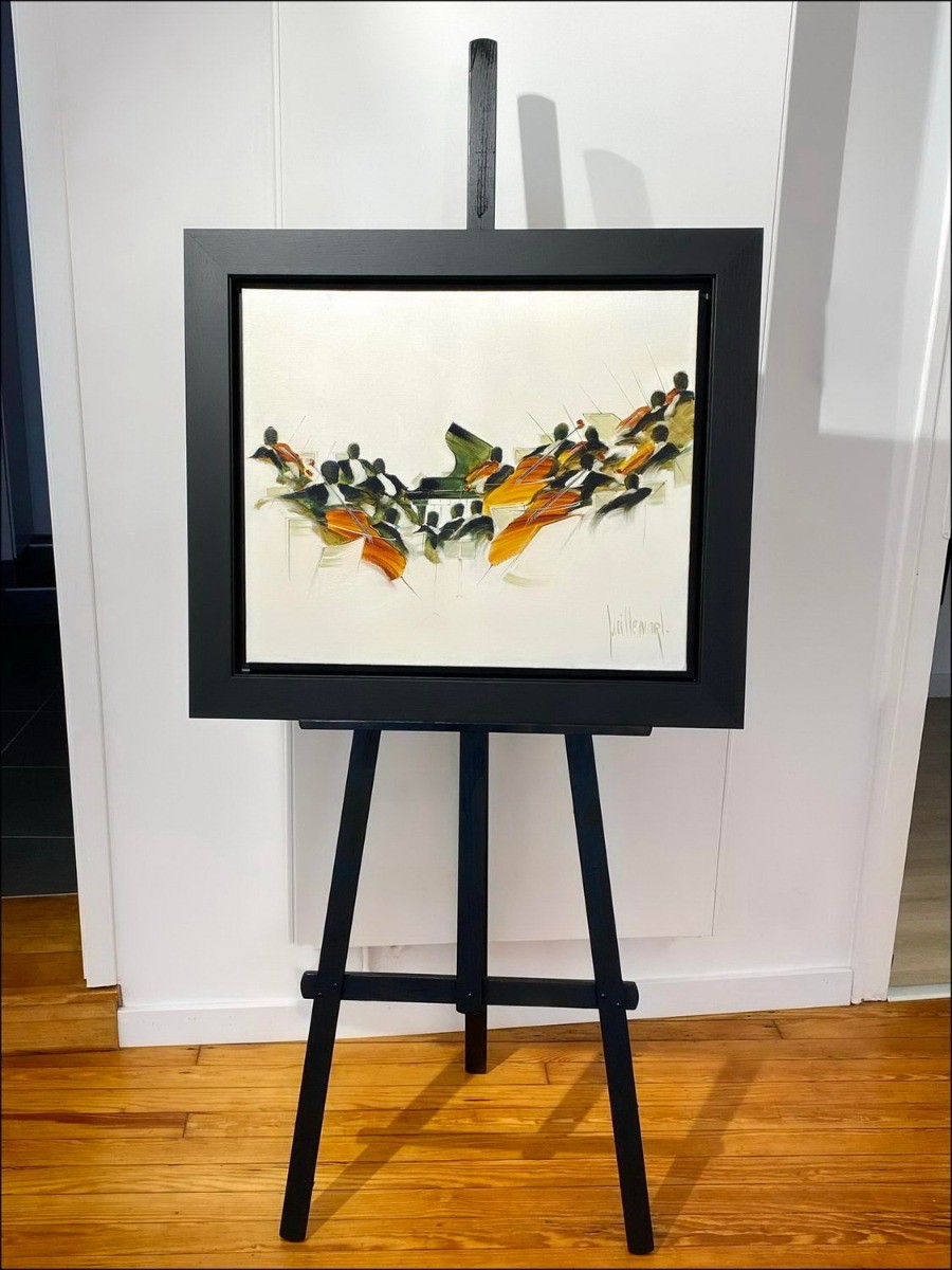 Les musiciens, Moderato de Dominique GUILLEMARD Huile sur Toile