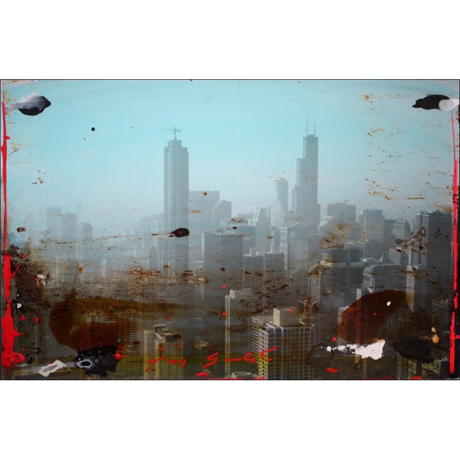 Koop Schilderij en fotografie van Tony SOfra_LatnÉ Blauw licht