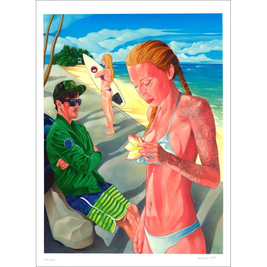 Acquista Litografia Kosta Kulundzic - Sunset Beach