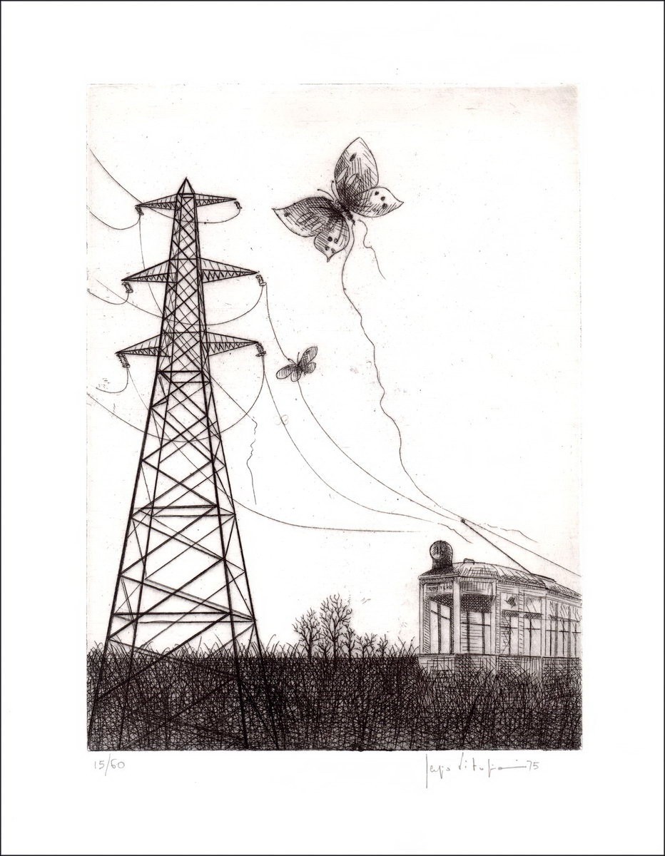 Le Papillon- Lithographie Originale numérotée et signée au crayon par l'artiste - Gamme Budget, petit prix, décoration, oeuvre 