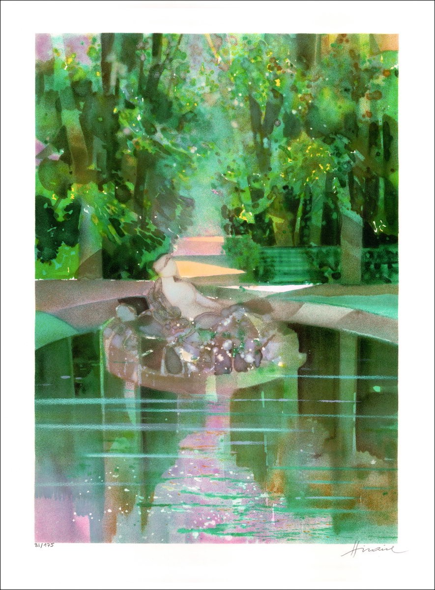 Buy Camille HILAIRE Reflection on the fountain Original lithograph