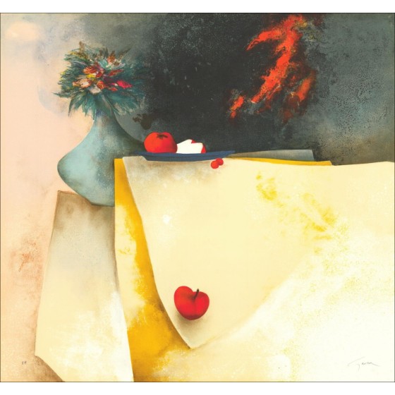 Koop Claude GAVEAUR Originele Litho Farty Nature met appels
