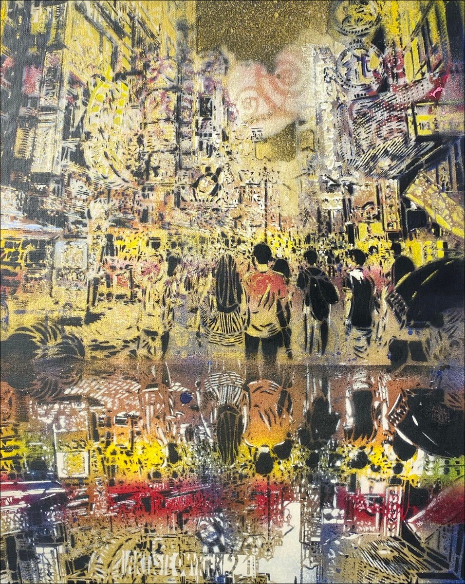 ARTISTE OUVRIER - Pittura originale su tela "Osaka" 50x40cm - 2021