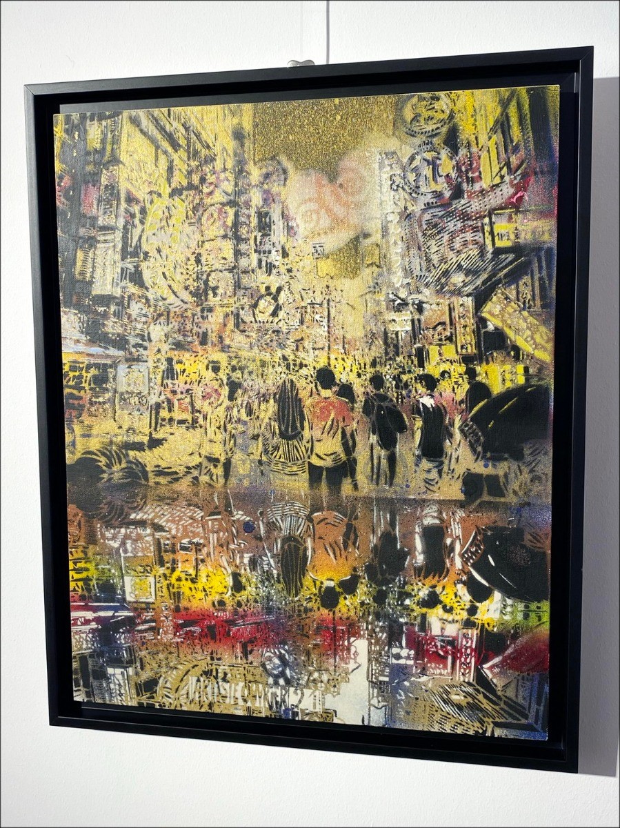 ARTISTE OUVRIER - Pittura originale su tela "Osaka" 50x40cm - 2021