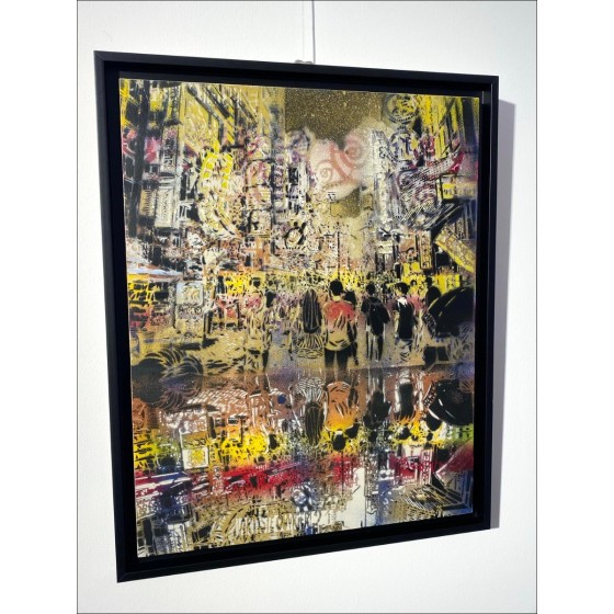 ARTISTE OUVRIER - Ursprüngliche Malerei auf Leinwand "Osaka" 50x40cm - 2021