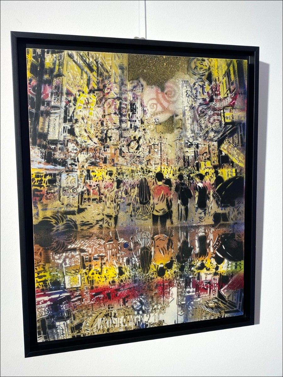 ARTISTE OUVRIER - Originele schilderij op canvas "Osaka" 50x40cm - 2021