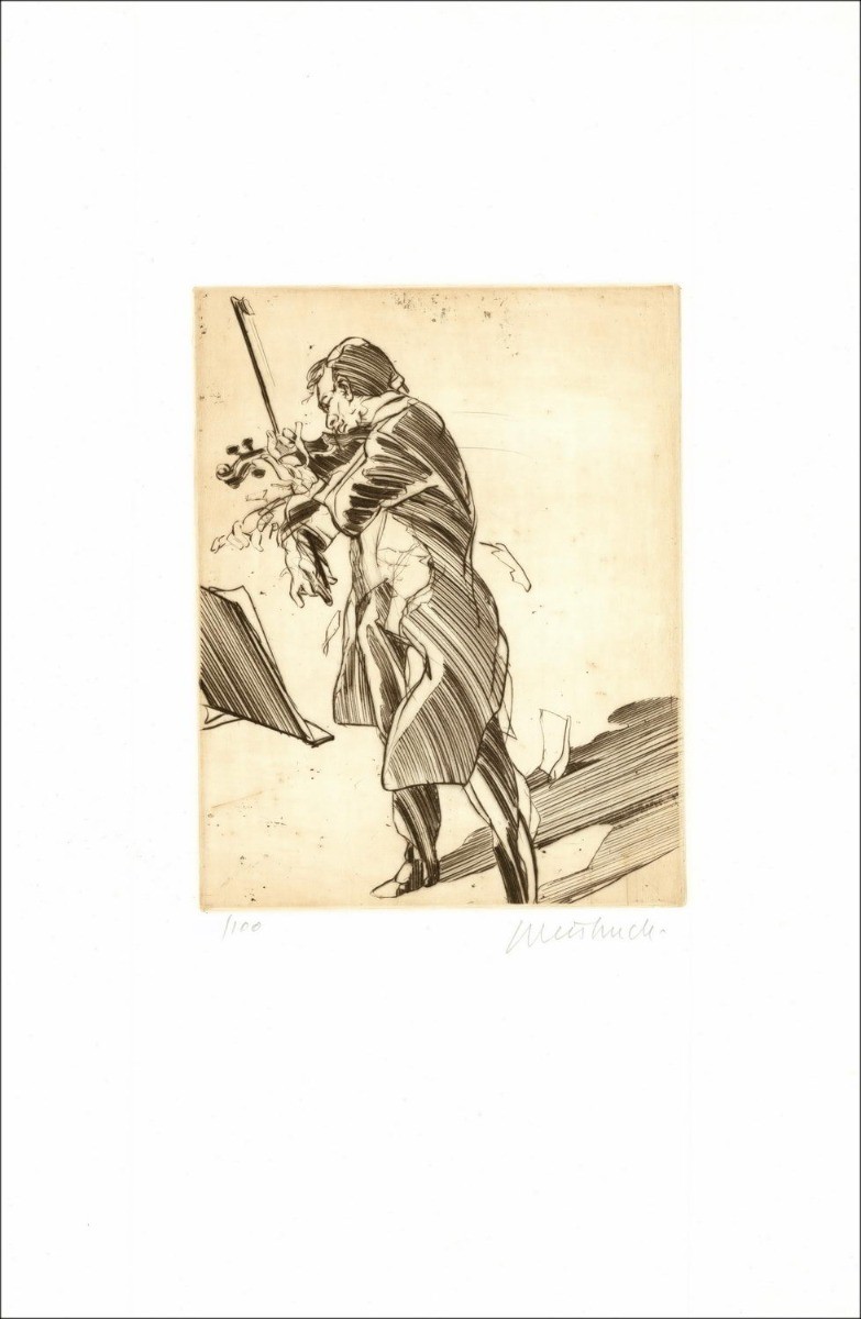 Compre la partición rasgada Claude Weisbuch grabado original