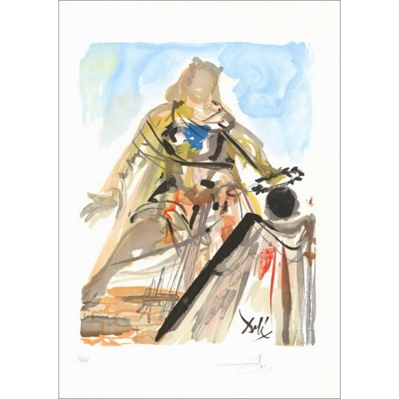 DALI Salvador - Lithograph "The Art of Love by Ovid, We see this queen" 76x54cm - Signed in pencil and numbered