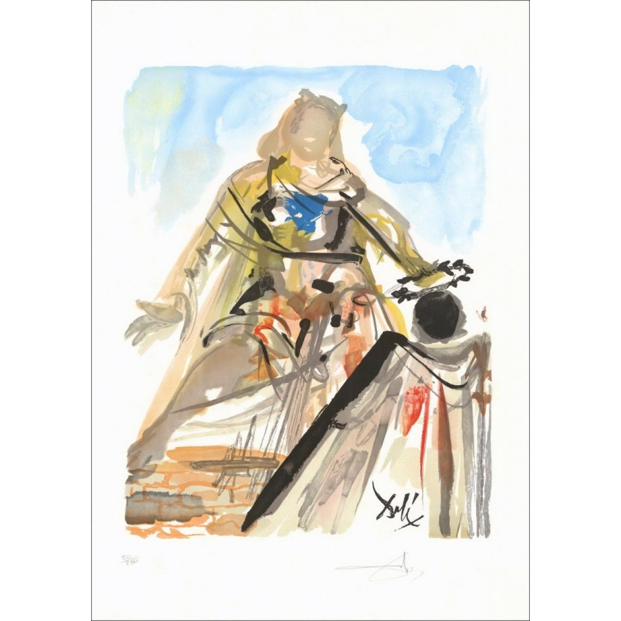 DALI Salvador - We zien die koningin" 76x54cm - Gesigneerd en genummerd