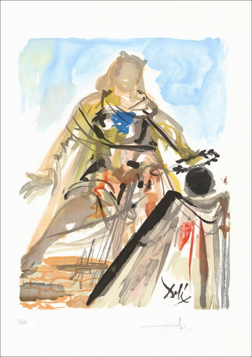 DALI Salvador - We zien die koningin" 76x54cm - Gesigneerd en genummerd