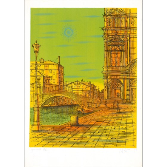 Acquista Jean Carzou Litografia originale Venezia 76x54cm 1972
