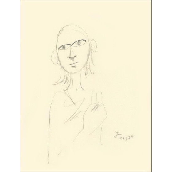 Kaufen Sie Jean Cocteau Mädchen Originalzeichnung 1956