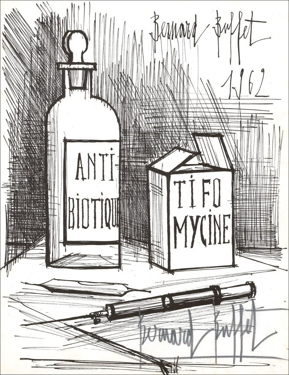 Bernard Buffet - Tifomycin Antibiotika, 1963 | Signierter Druck
