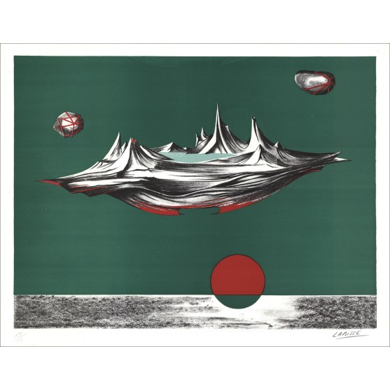 Kaufen surrealistische Komposition Original-Lithographie von Felix Labisse