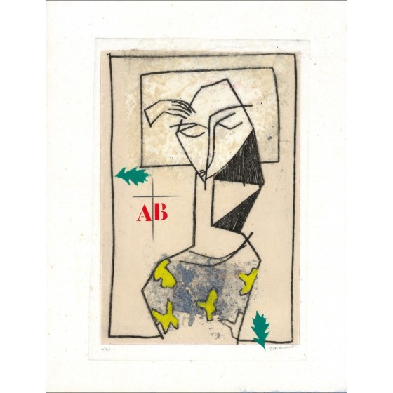 James Coignard - Grabado original en Carborundum "Los Demoiselles of Virtue 01" 58x46cm
