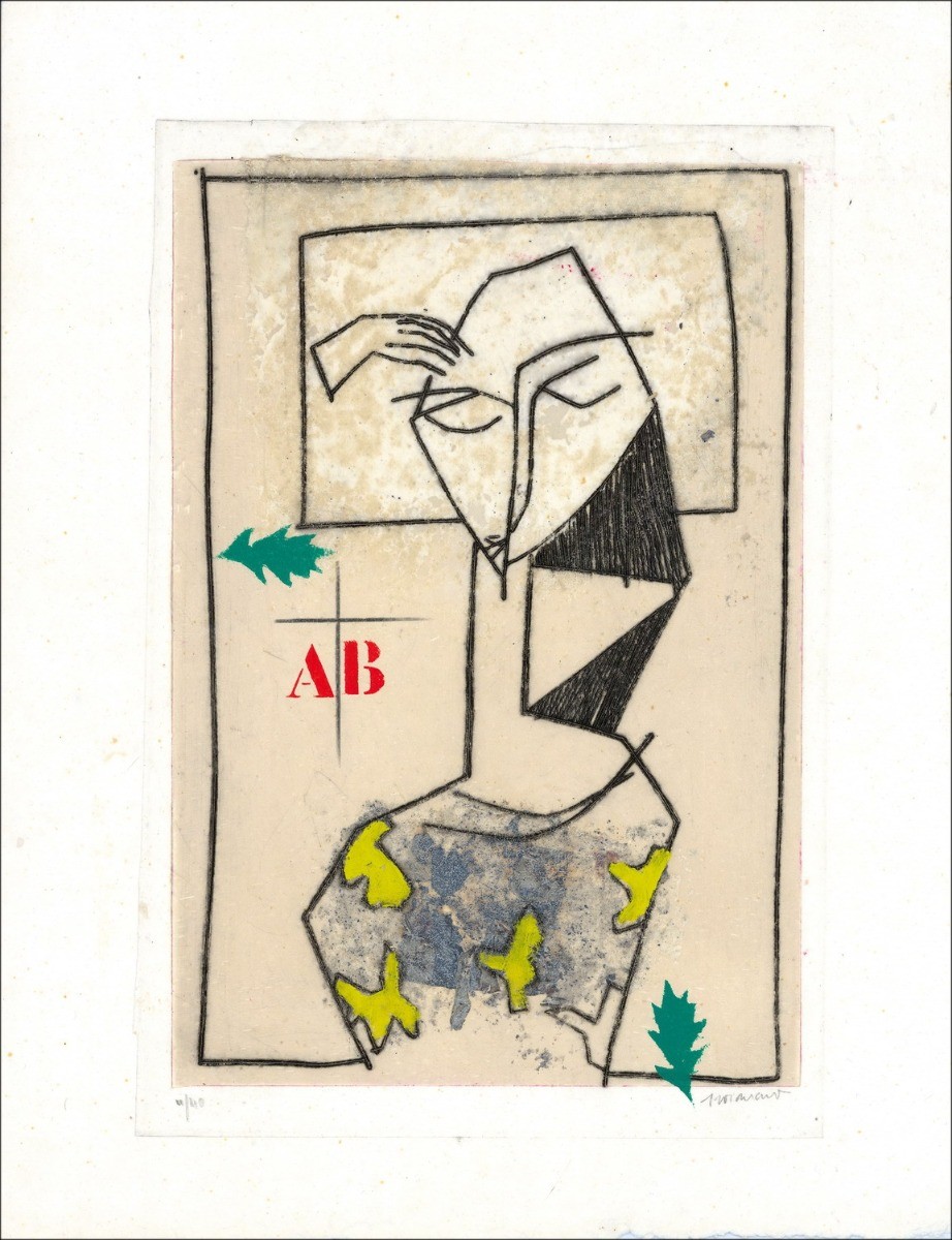 James Coignard - Incisione originale a Carborundum "Le demoiselles della virtù 01" 58x46cm