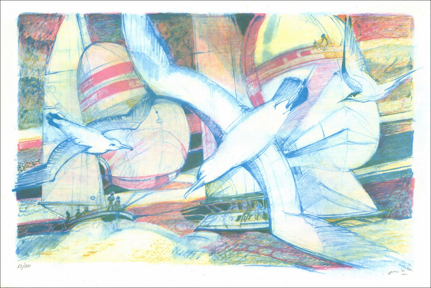 Buy Original Lithograph AMBILLE Paul Gulls