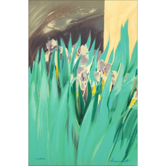 Kaufen Sie Claude Hemeret Iris Feld Original-Lithographie 