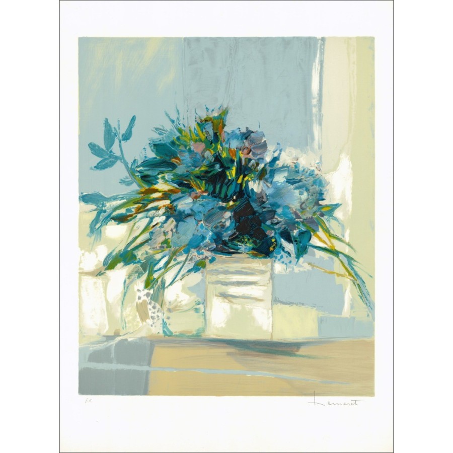 Kaufen Blumenstrauß Claude Hemeret Original-Lithographie 