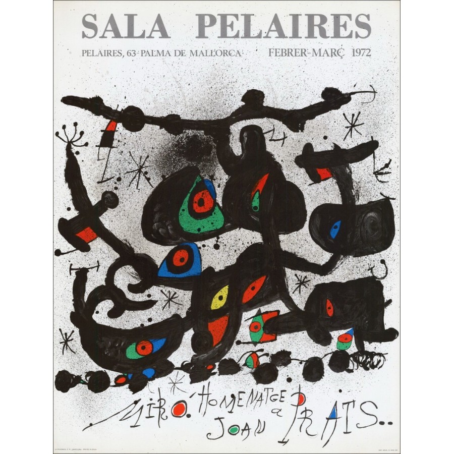 Acheter Joan MIRO Lithographie Exposition Galerie Pelaires 1972