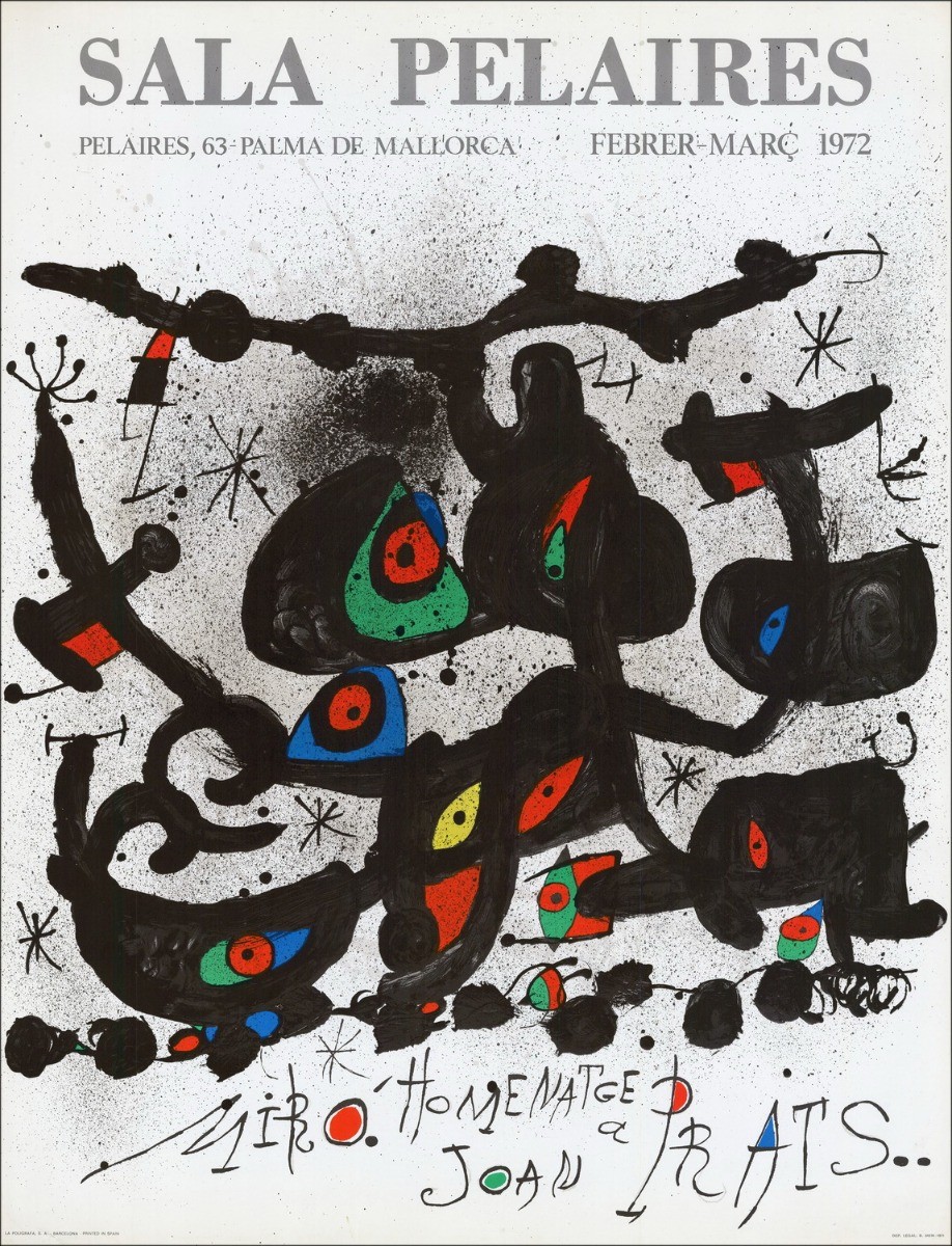 Acheter Joan MIRO Lithographie Exposition Galerie Pelaires 1972