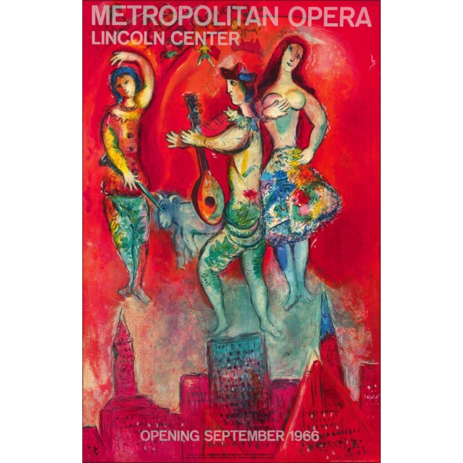 Kaufen Sie Lithographie Marc Chagall - Carmen 1967 Metropolitan Opera