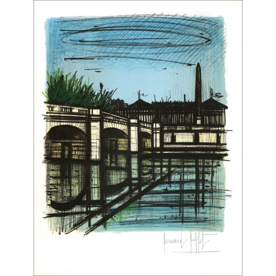 Acquista Bernard Buffet Paris, il ponte della Litografia Concorde 1968 