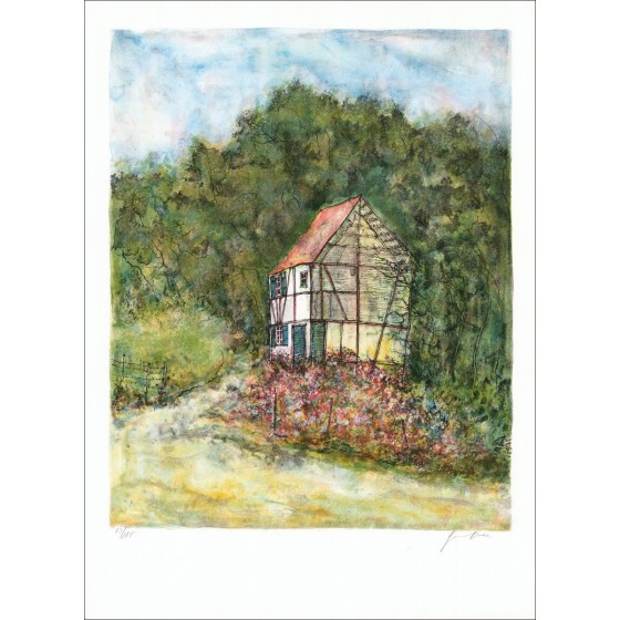 Bernard Gantner House op het platteland Koop originele lithografie