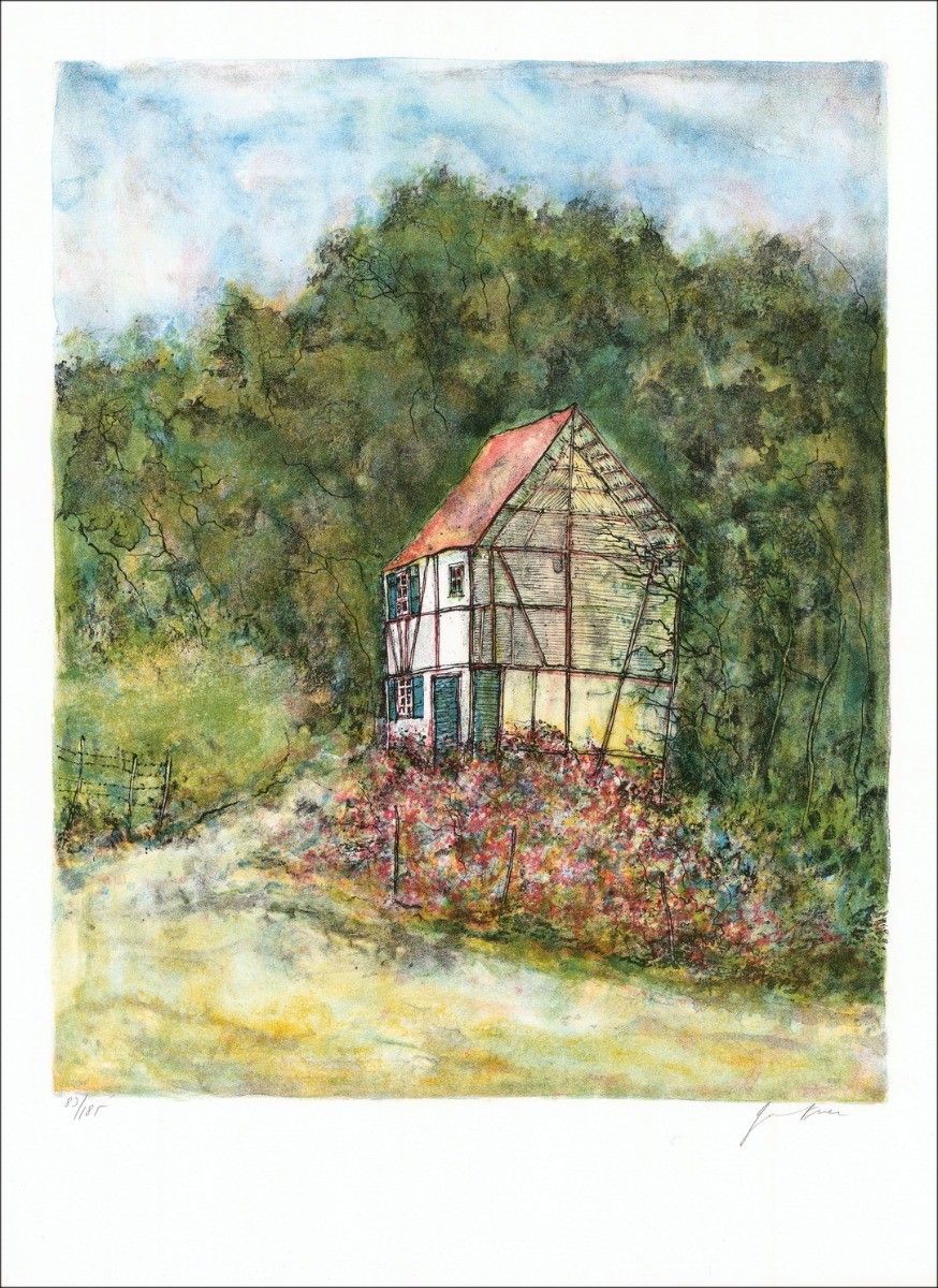 Bernard Gantner House in campagna Acquista Litografia originale