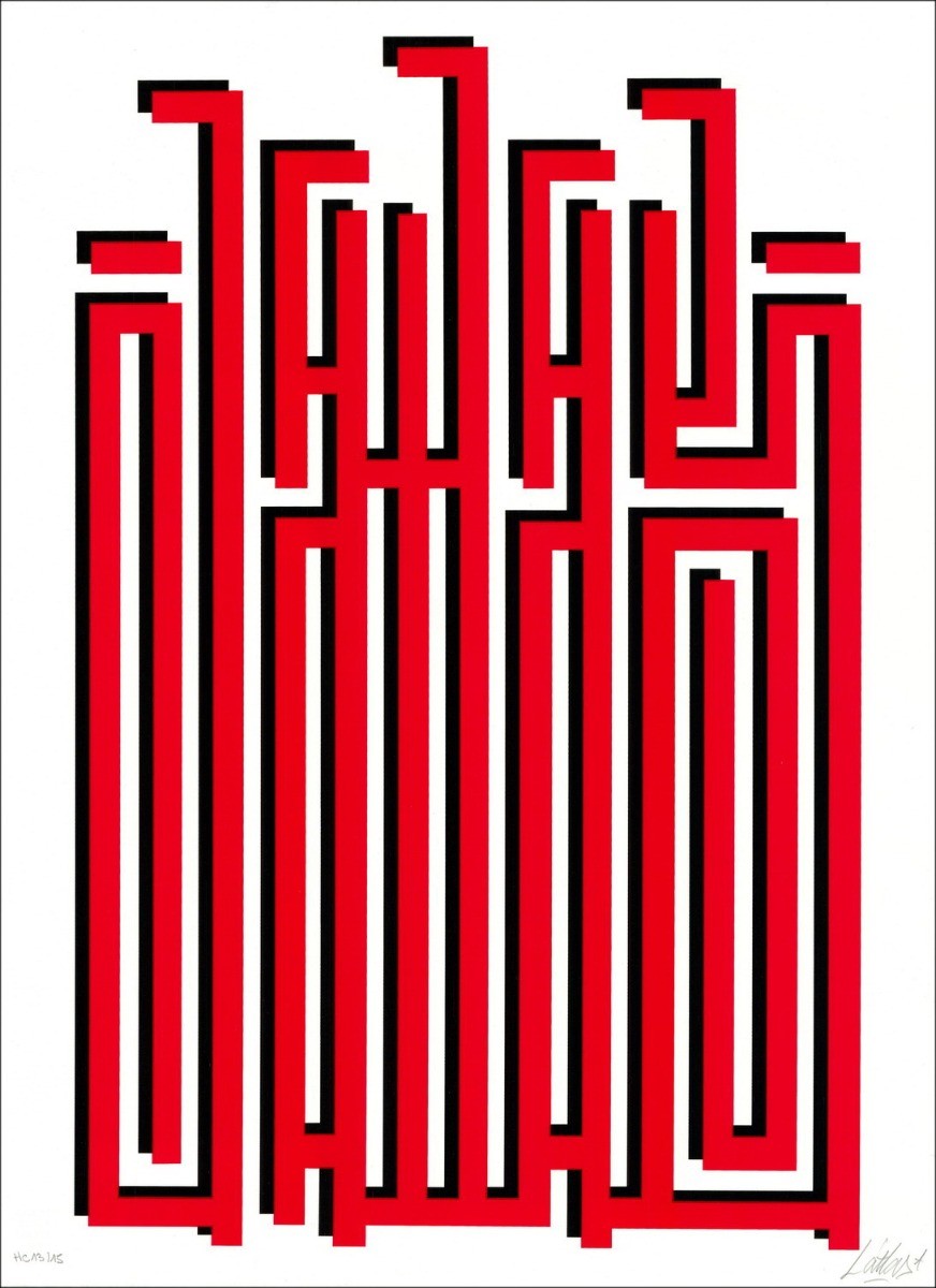 Kopen L'ATLAS Off Het Wall Red Original Screen Printing 2019