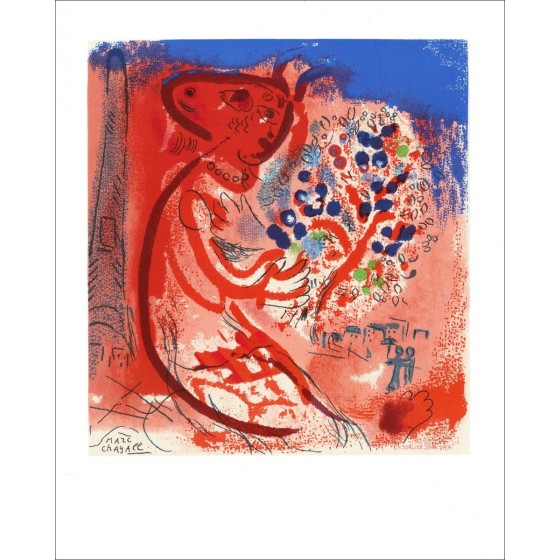 Marc CHAGALL - Lith 30 "Compositie" 30x24cm - 1965