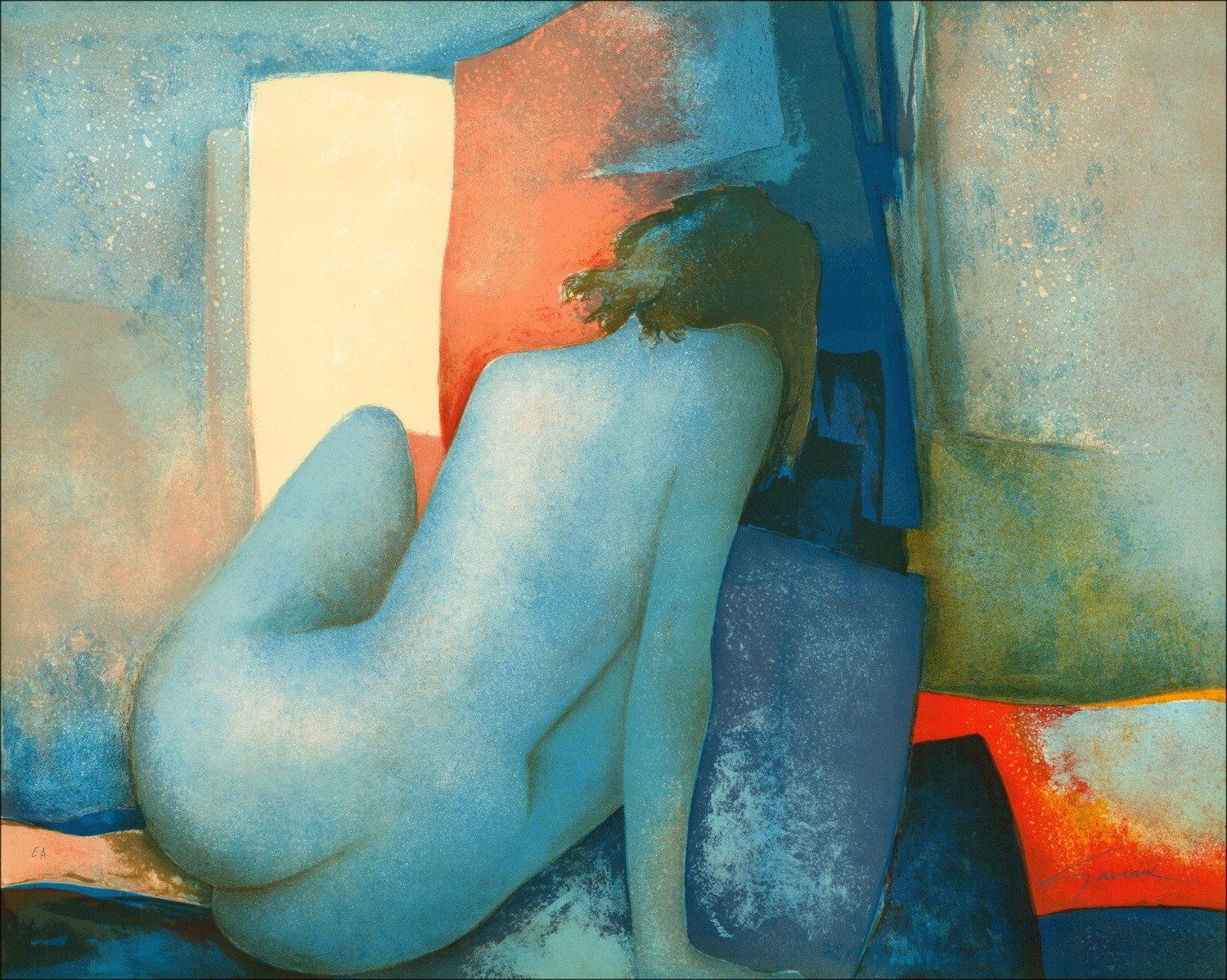 Buy Original Lithograph Woman's Nude Claude GAVEAU 