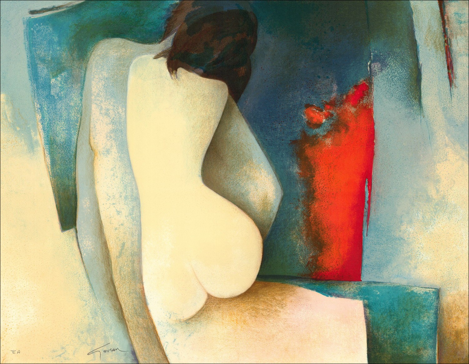 Acquistare la litografia originale Claude Gaveau Couple