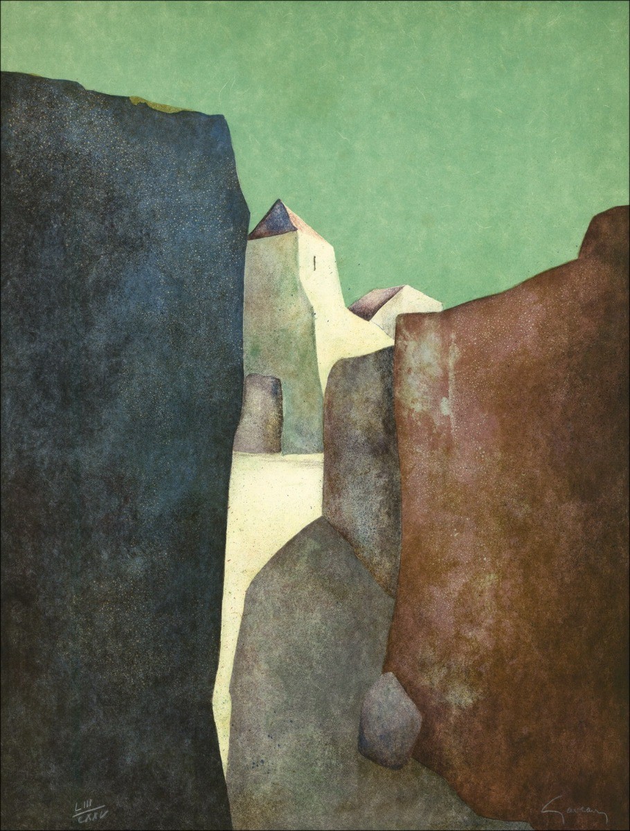 Buy Mediterranean landscape Original Lithograph by Claude GAVEAU 