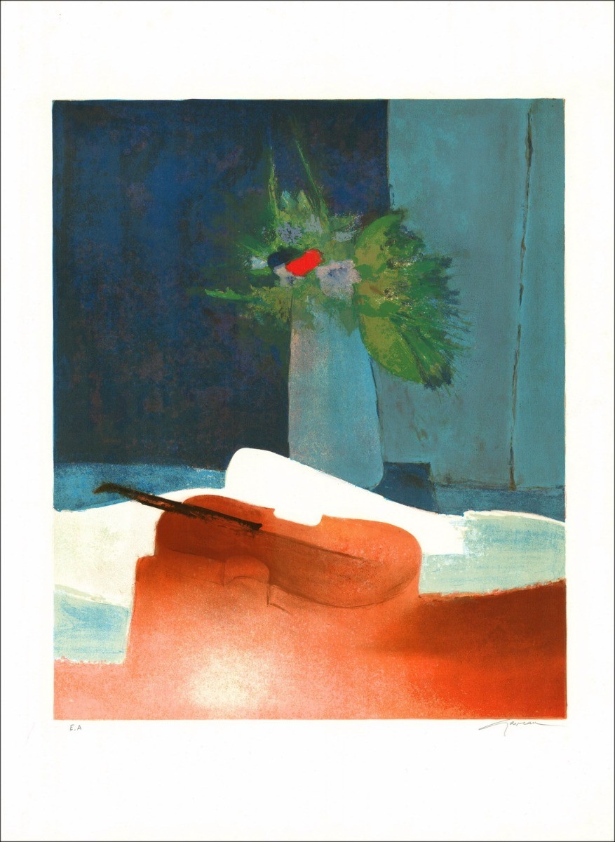 Kaufen Sie Claude Gaveau Original-Lithographie-Studie für Violine