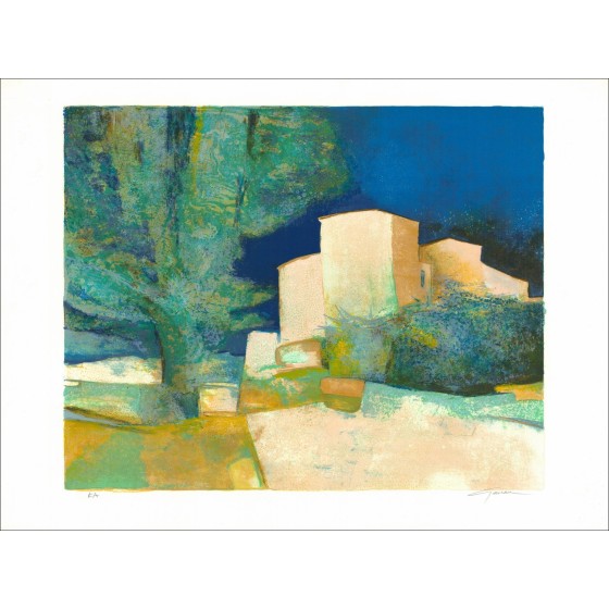 Acquista Casa in Provenza Litografia originale Claude Gaveau